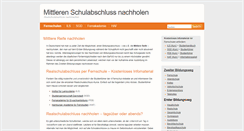 Desktop Screenshot of mittlere-reife-nachholen.de